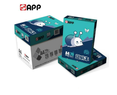 金光（APP）藍蝸牛 A4/70g 復(fù)印紙 500張/包 5包/箱（2500張）辦公學生用打印紙